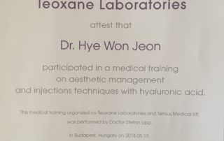 Zertifikat Teoxane
