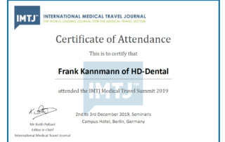 International Medical Travel Journal Certificate