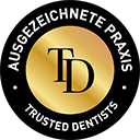 Siegel von Trusted Dentists für HD-Dental: Ausgezeichnete Praxis